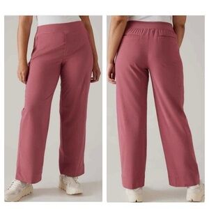 NWT ATHLETA Brooklyn Heights New Wide Leg Trousers Pants High Rise Size 12